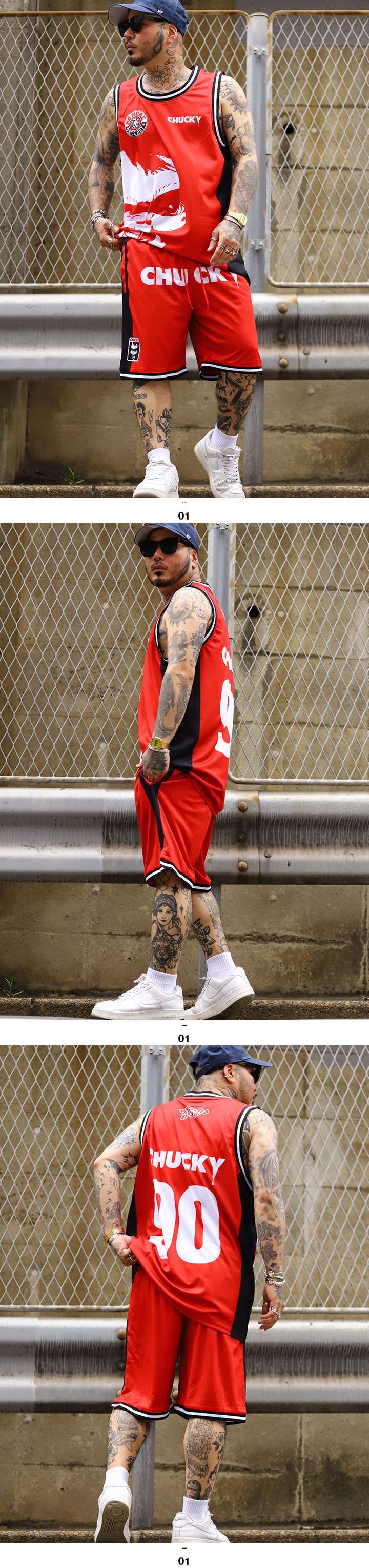 REASON × Chucky セットアップ ブランド ノースリーブ タンクトップ