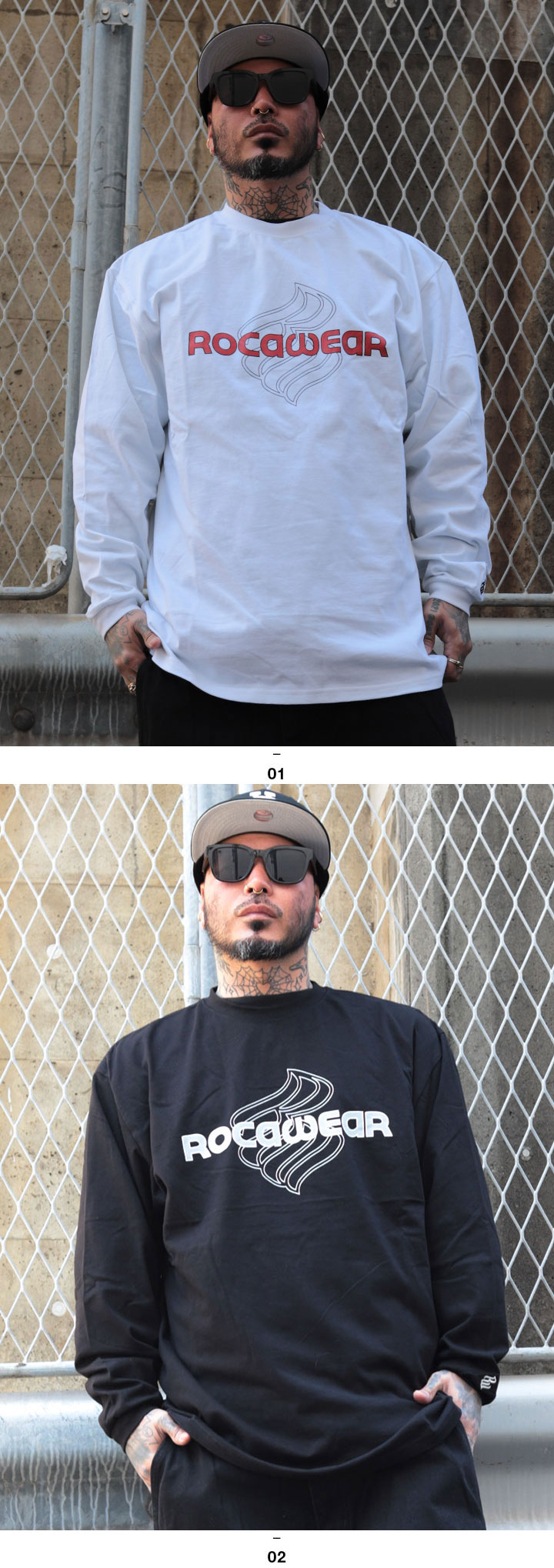 ROCAWEAR（ロカウェア） 公式 ロンT JAY-Z 大きいサイズ Tシャツ 長袖