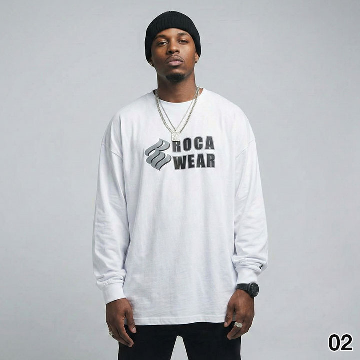 ROCAWEAR（ロカウェア） 公式 ロンT JAY-Z 大きいサイズ Tシャツ 長袖