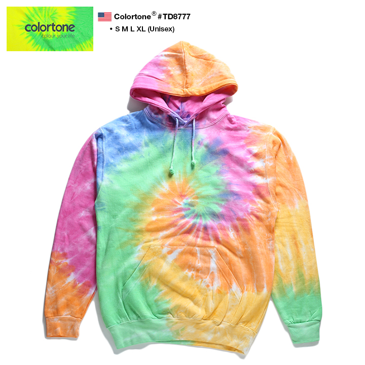 タイダイ染め パーカー COLORTONE カラートーン : 本格派大人のB系XL&