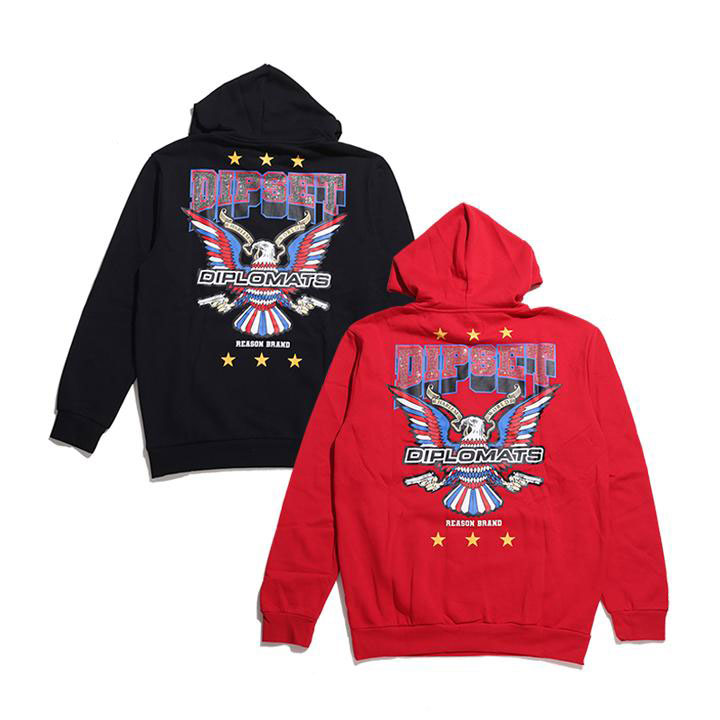 REASON × Dipset パーカー ブランド 長袖 裏起毛 メンズ 大きいサイズ ディプセット The Diplomats ディプロマッツ 限定  コラボ 公式 リーズン b系