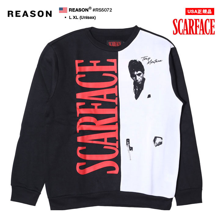 REASON × 映画 スカーフェイス トレーナー ブランド 長袖 スウェット