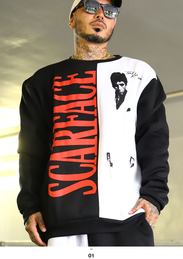 REASON × 映画 スカーフェイス トレーナー ブランド 長袖 スウェット