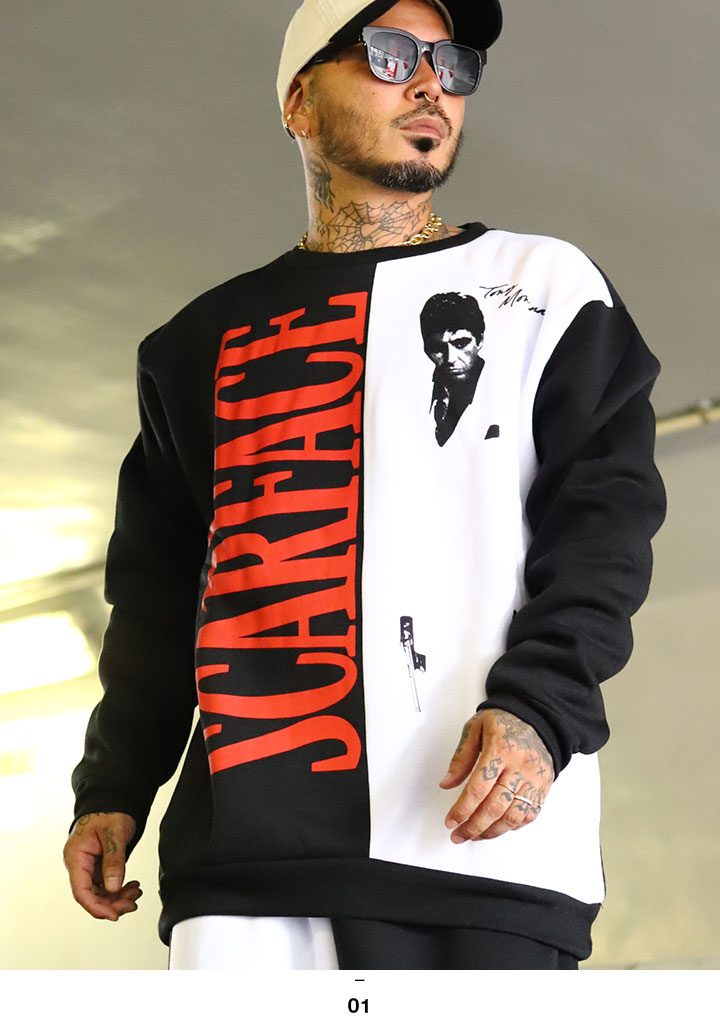 REASON × 映画 スカーフェイス トレーナー ブランド 長袖 スウェット