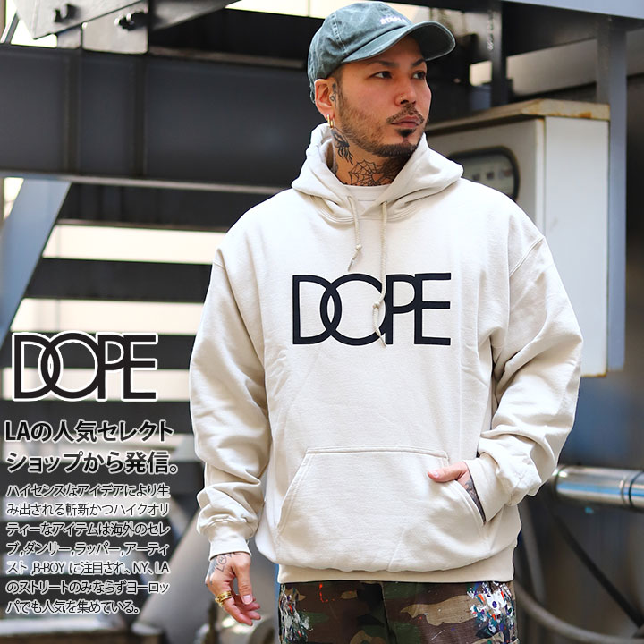 ドープ DOPE フードパーカー スウェット 長袖 M L XL 2L LL 2XL 3L XXL