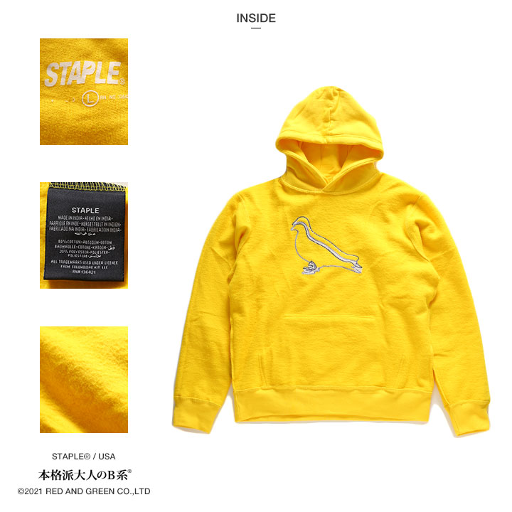 staple STAPLE パーカー ブランド スケボー 長袖 スウェット 裏