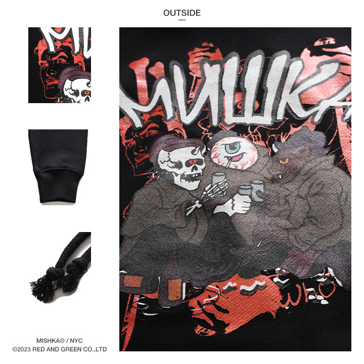 MISHKA（ミシカ） パーカー ブランド スケボー フーディ 長袖