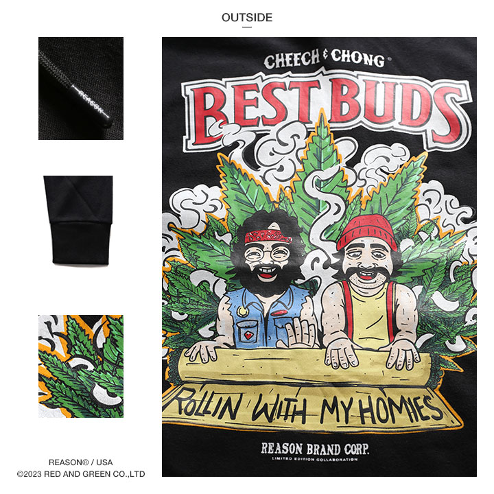 REASON × Cheech & Chong パーカー 長袖 スウェット 大きいサイズ チーチ&チョン チーチョン 限定 コラボ 公式 リーズン  ビッグシルエット 大麻 : 912423227 : 本格派大人のB系XL&零ZERO - 通販 - Yahoo!ショッピング