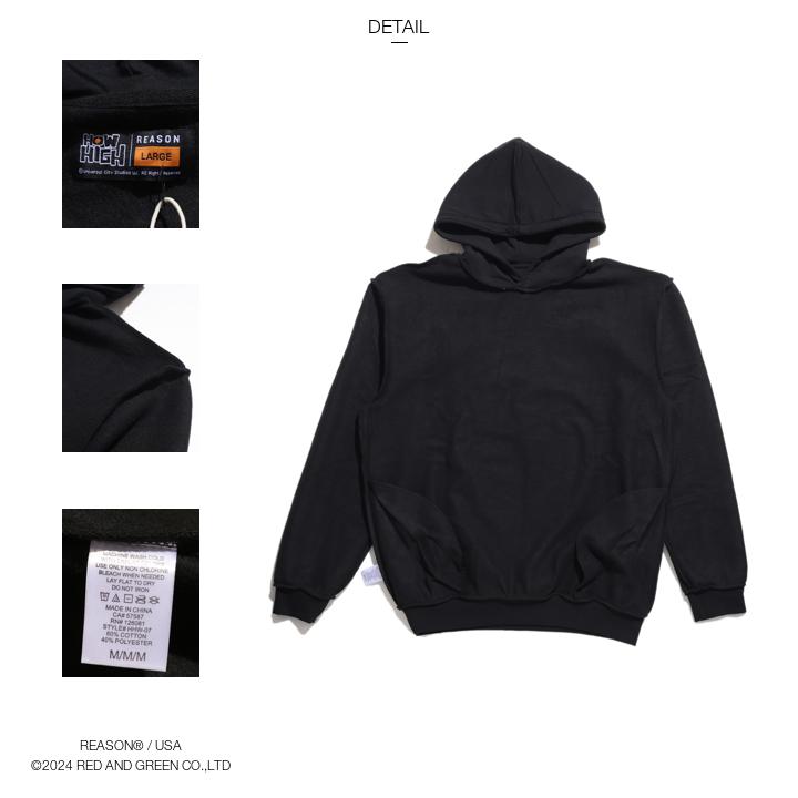 REASON × HOW HIGH パーカー ブランド フーディ 長袖 スウェット 裏