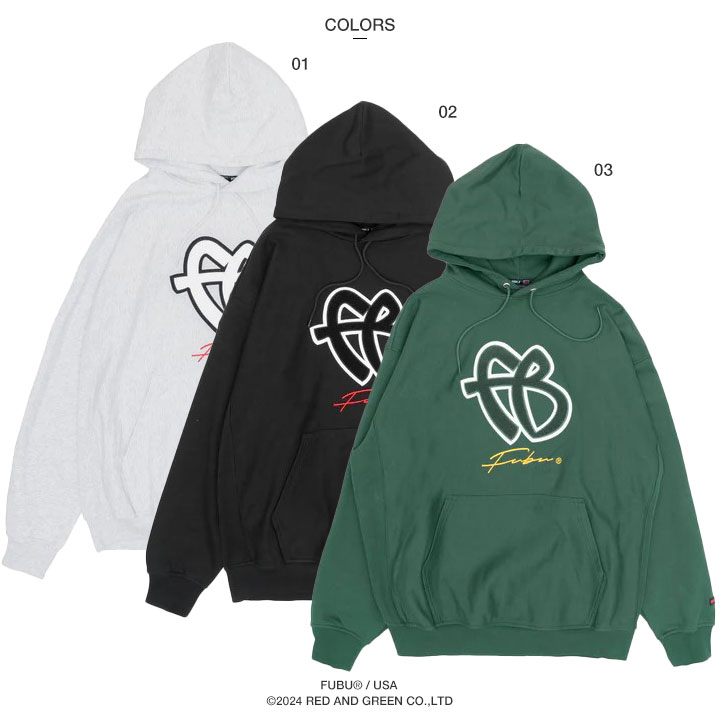 FUBU パーカー ブランド フーディ 長袖 スウェット 裏パイル 大きい  
