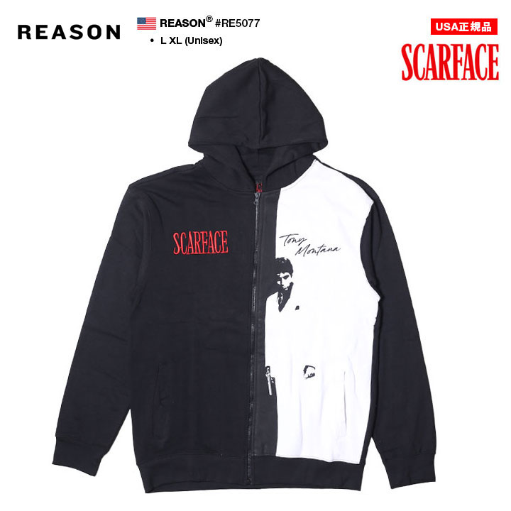 REASON × 映画 スカーフェイス パーカー ブランド フーディ 長袖
