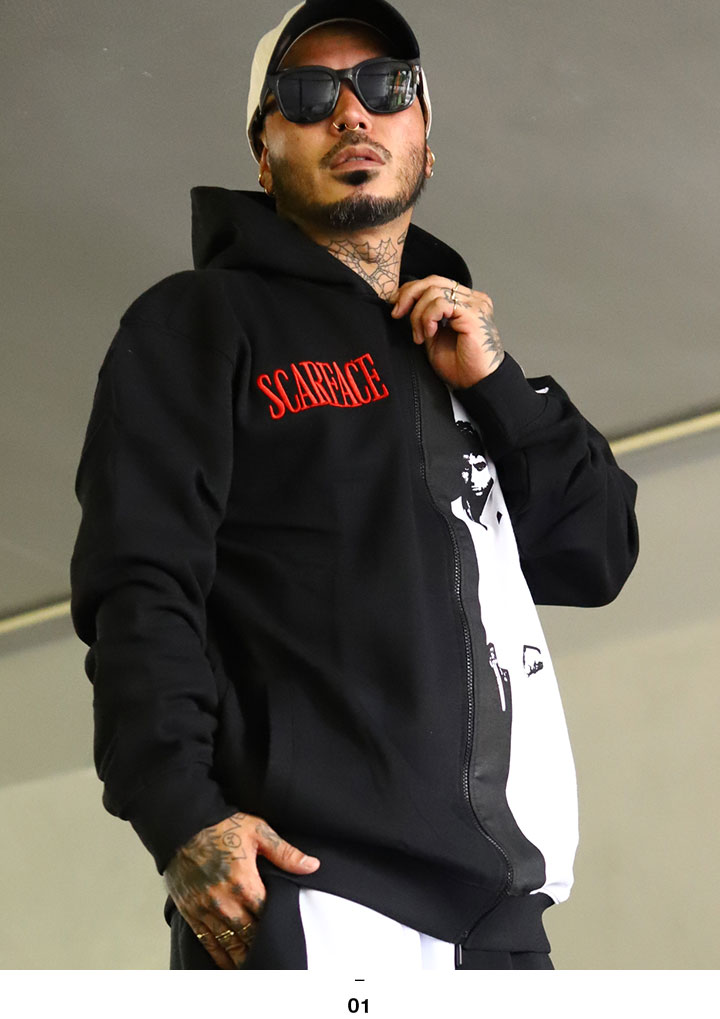 REASON × 映画 スカーフェイス パーカー ブランド フーディ 長袖