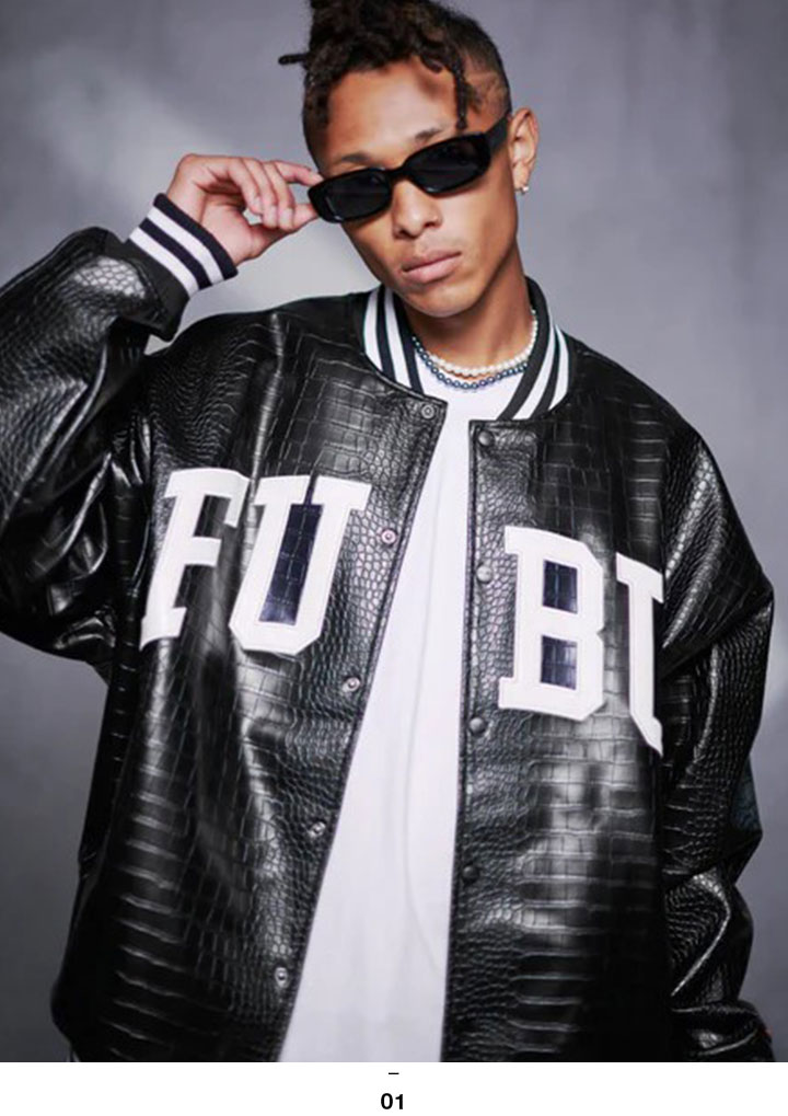 FUBU アウター 長袖 スタジャン ブルゾン 大きいサイズ フブ