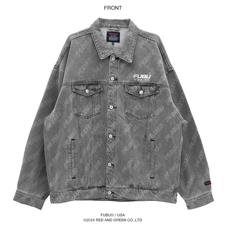 FUBU（フブ） アウター 長袖 Gジャン デニムジャケット ブルゾン 黒 