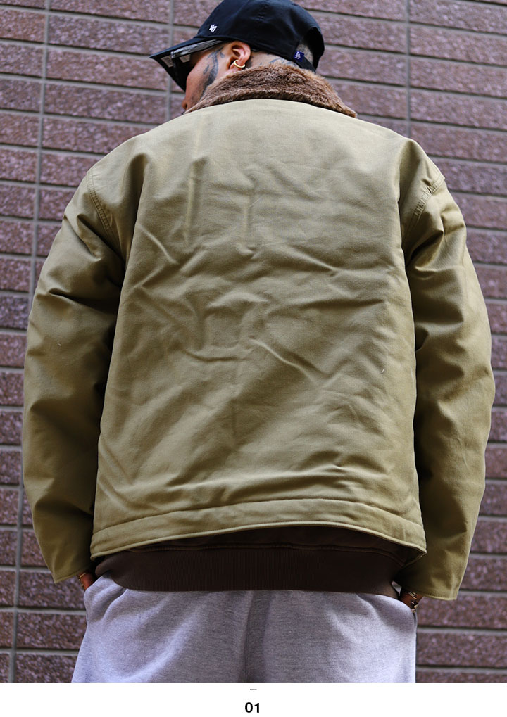 HOUSTON アウター 日本製 U.S. NAVY N-1 DECK JACKET N1 デッキジャケット 甲板作業員用 長袖 フェイクファージャケット アメリカ海軍 ブルゾン メンズ 春春夏用 カーキ 大きいサイズ 起毛 防寒着 無地 暖かい アメカジ ミリタリー ブランド 2025春夏 新作 5N-1 HOUSTON（ヒューストン） アウター 日本製 U.S. NAVY N-1 DECK JACKET