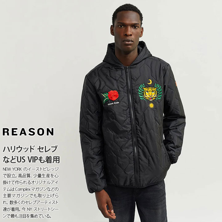 REASON アウター 長袖 中綿 ジャケット パーカー ブルゾン 大きい 