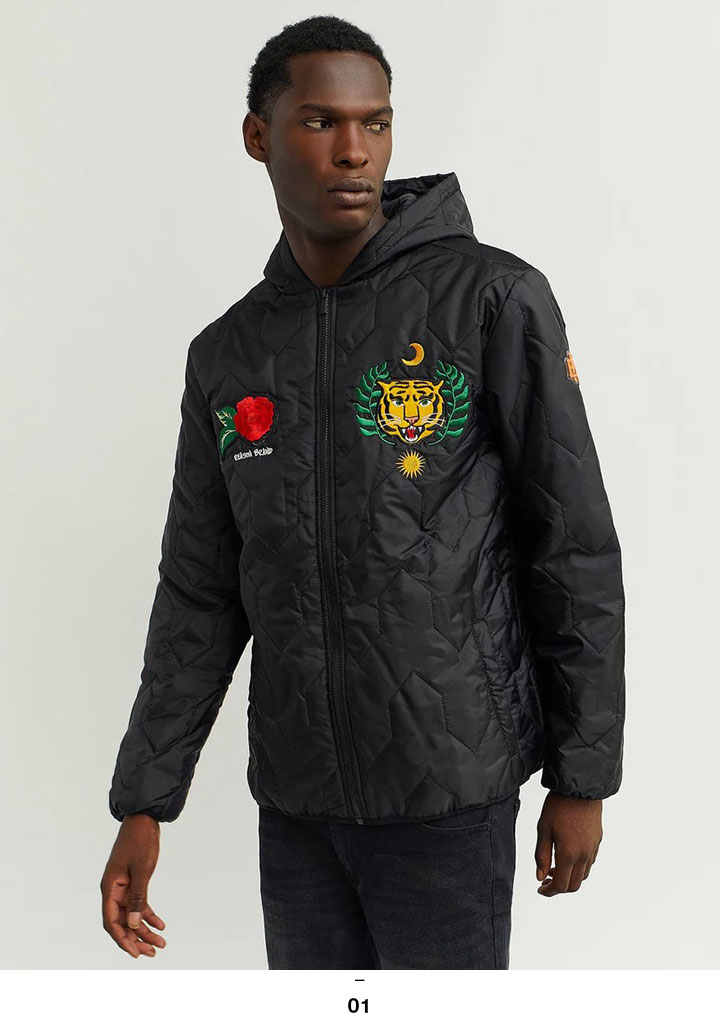 REASON アウター 長袖 中綿 ジャケット パーカー ブルゾン 大きい