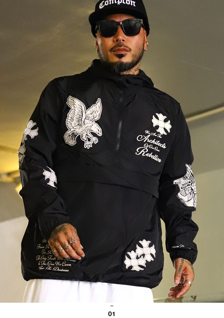 REASON アウター 長袖 マウンテンパーカー ハーフジップ ブルゾン