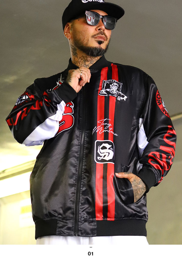 REASON × 映画 スカーフェイス アウター 長袖 ブルゾン 大きいサイズ