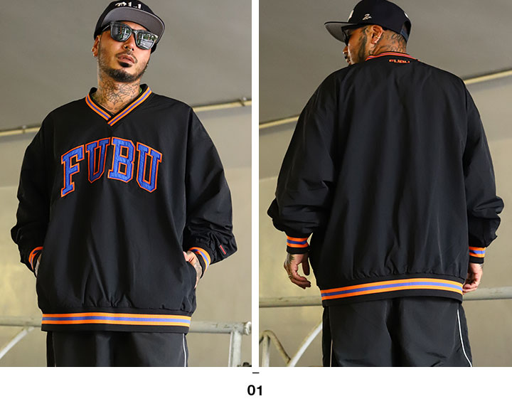 FUBU（フブ） アウター 長袖 ウインドブレーカー Vネック ピステ