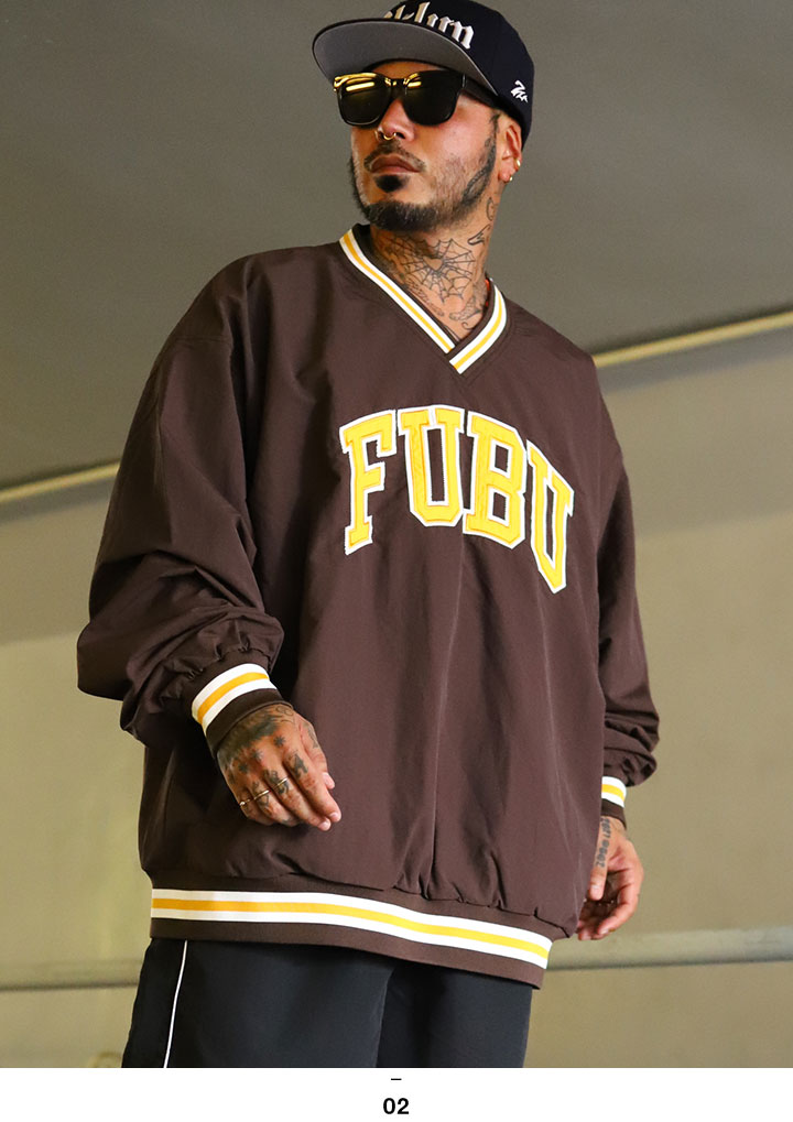 FUBU（フブ） アウター 長袖 ウインドブレーカー Vネック ピステ