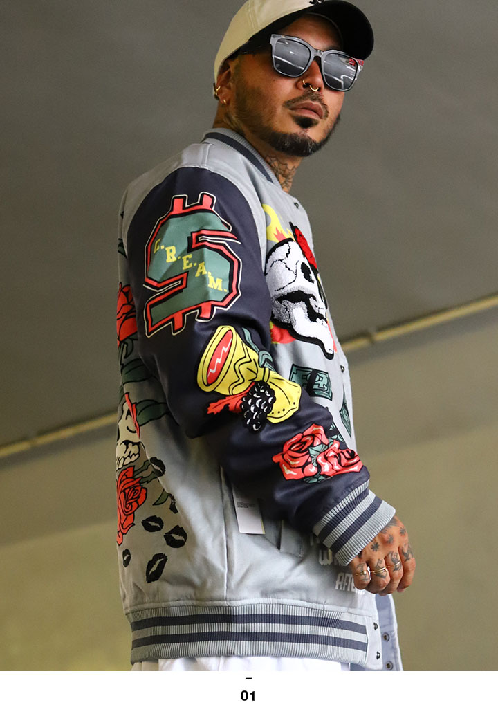 REASON アウター 長袖 スタジャン ブルゾン 大きいサイズ リーズン