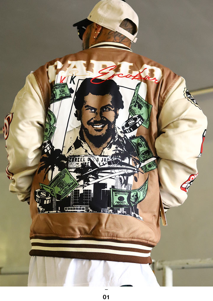 REASON × Pablo Escobar パブロ・エスコバル アウター 長袖 スタジャン 
