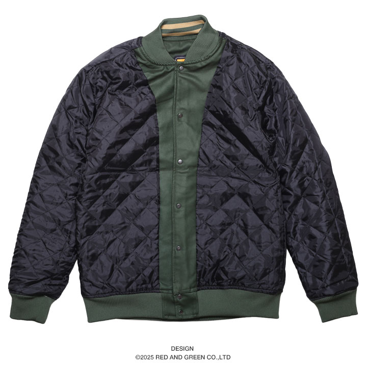 REASON × Dodge スーパー ビー アウター 長袖 スタジャン ブルゾン メンズ 春秋冬用 緑 大きいサイズ ダッジ チャレンジャー アメ車 限定 コラボ 公式 リーズン 防寒着 総柄  ビッグシルエット b系 ヒップホップ ファッション ストリート系 ハイ 服 2025秋冬 新作 DGER5004 REASON × Dodge スーパー ビー アウター 長袖 スタジャン ブルゾン