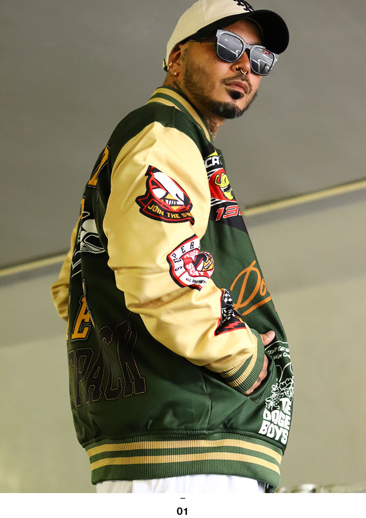 REASON × Dodge スーパー ビー アウター 長袖 スタジャン ブルゾン