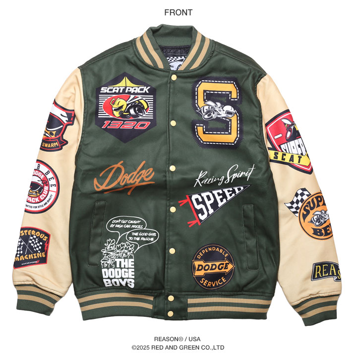 REASON × Dodge スーパー ビー アウター 長袖 スタジャン ブルゾン