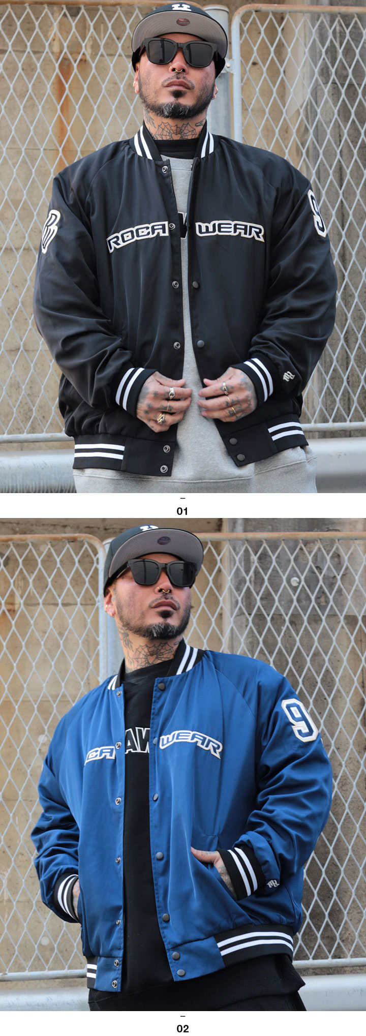 ROCAWEAR（ロカウェア） 公式 アウター 長袖 スタジャン ブルゾン