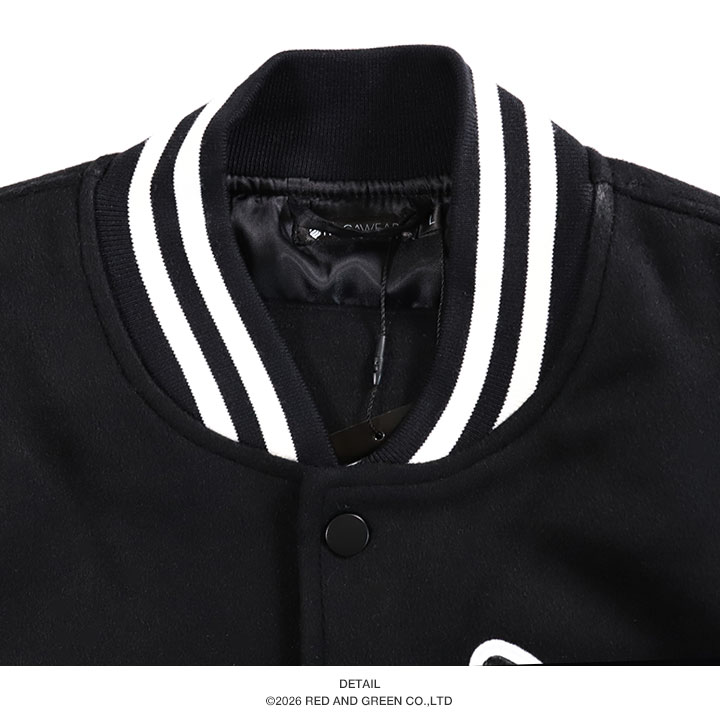 ROCAWEAR 黒 スタジャン ウール 襟レザー HIPHOP b-boy ROCAWEAR ロカウェア レザー ジャケット スタジャン XL - メルカリ