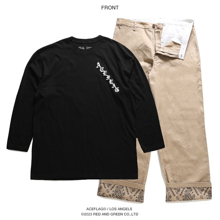 ACEFLAG（エースフラッグ） 上下セット 長袖 ブランド Tシャツ ロンT