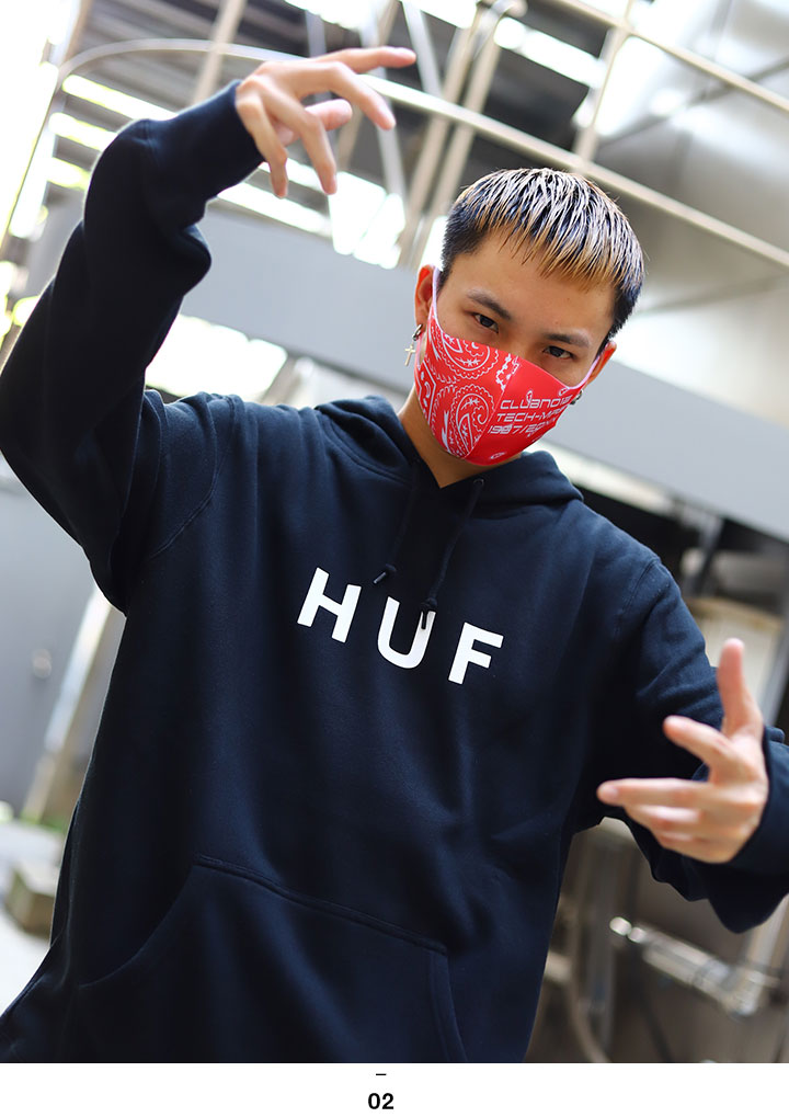 ハフ HUF フードパーカー スウェット 長袖 大きいサイズ スケート