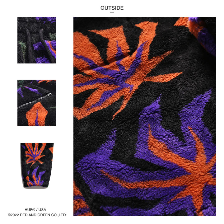 HUF（ハフ） フリース パンツ 起毛 大きいサイズ 防寒着 フリース