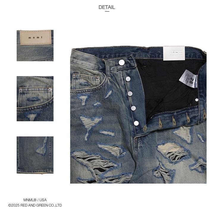 mnml（ミニマル） デニム ジーンズ バギーパンツ 無地 シンプル 大きい