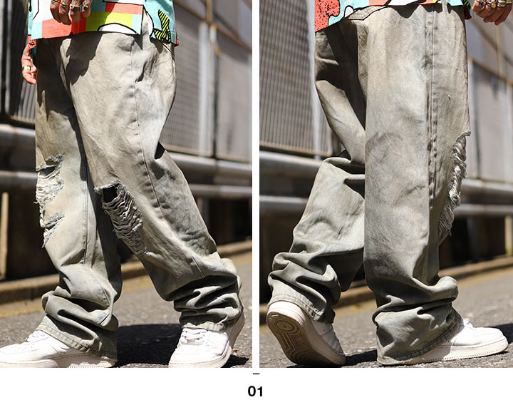 mnml（ミニマル） デニム ジーンズ バギーパンツ 無地 シンプル 大きい