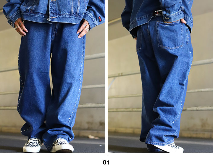 FUBU（フブ） デニム ジーンズ 大きいサイズ ジーパン Gパン ゆったり