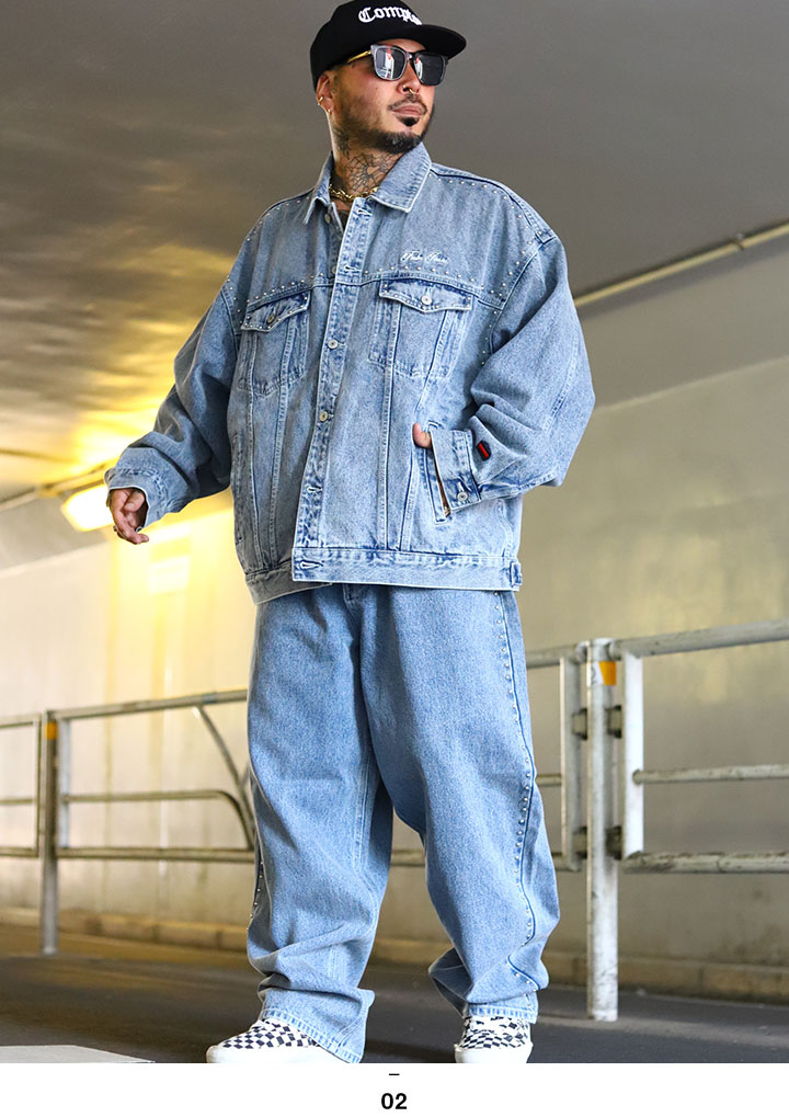 FUBU（フブ） デニム ジーンズ 大きいサイズ ジーパン Gパン ゆったり