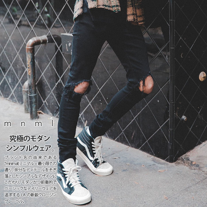 mnml ミニマル ジーンズ デニム ロングパンツ スリム スキニー