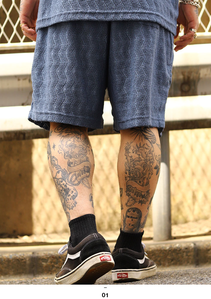 REASON ハーフパンツ チノパン メンズ 青 大きいサイズ リーズン ショートパンツ ゆったり 太め ストレッチ おしゃれ シンプル ビッグシルエット 総柄 無地 大人 ニット ジャガード b系 ファッション ストリート系 ハイ ブランド 2025春夏 新作 HHE048 REASON ハーフパンツ チノパン 大きいサイズ リーズン ショートパンツ