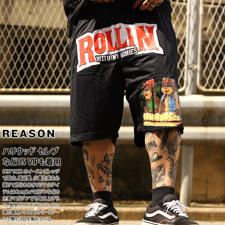 REASON × Cheech & Chong ハーフパンツ バスパン 半ズボン 短パン