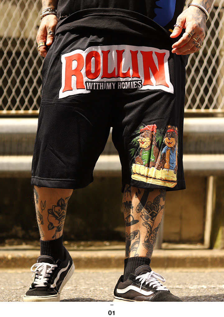 REASON × Cheech & Chong ハーフパンツ バスパン 半ズボン 短パン