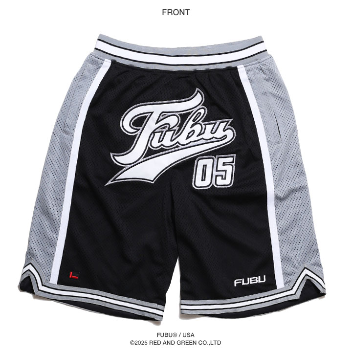 FUBU バスケットボールショーツ XL 黒/赤 FUBU バスケットボールショーツ XL 黒/赤