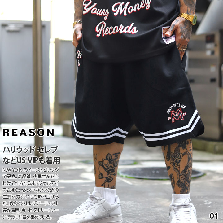 REASON × Young Money ハーフパンツ スウェット 裏起毛 半ズボン