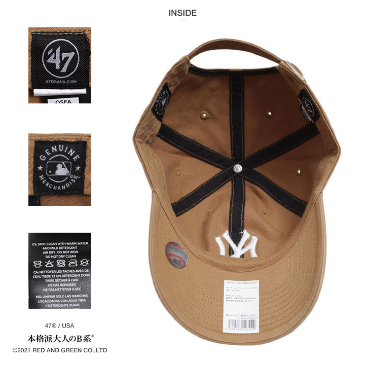 47 キャップ ヤンキース ドジャース レッドソックス MLB メンズ レディース カーキ ロゴ 47brand フォーティセブン 帽子 cap ローキャップ 浅め おしゃれ | 47Brand | 15