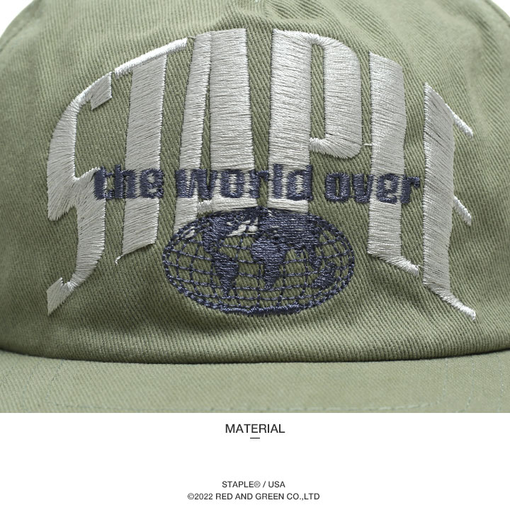 STAPLE キャップ ステイプル 帽子 cap 深め フラットバイザー スナップ