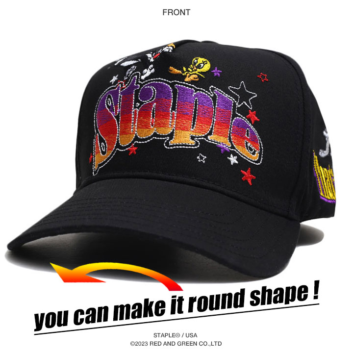 STAPLE × ルーニー・テューンズ キャップ Looney Tunes 限定 コラボ 公式グッズ ステイプル 帽子 cap 深め スナップバック キャップ 総柄 ロゴ 刺繍 : 930123633 : 本格派大人のB系XL&零ZERO - 通販 - Yahoo!ショッピング