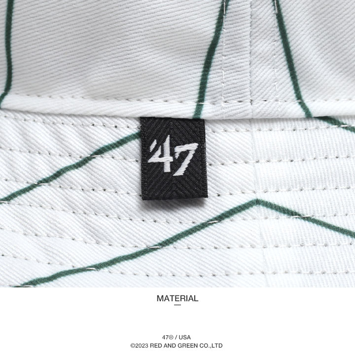 47 ハット バケットハット バケハ 帽子 hat メンズ 白 MLB As ロゴ 47brand フォーティセブン オークランド アスレチックス サファリハット 総柄 A's 刺繍 ストライプ チェック ぼうし b系 ヒップホップ ファッション ストリート系 ブランド 2023 新作 B-PINSD18PTF 47（フォーティーセブン） ハット バケットハット バケハ 帽子 hat