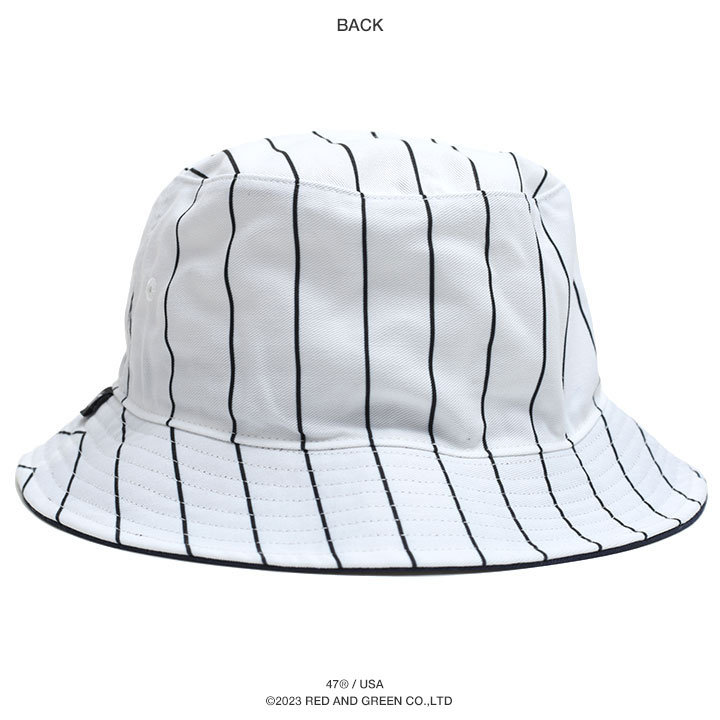 47 ハット バケットハット バケハ 帽子 hat ニューヨークヤンキース MLB NY ロゴ 47brand フォーティセブン サファリハット 総柄  刺繍 ストライプ チェック